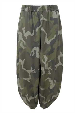 Black Colour - Bcally balloon pants camou